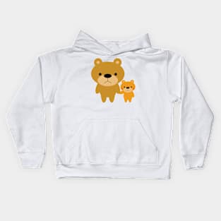 Bear family Kids Hoodie